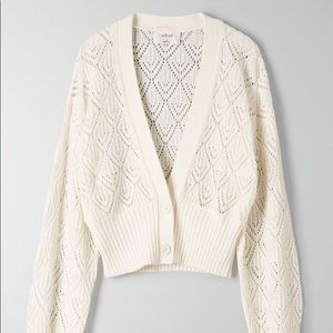Aritzia / Wilfred Plunge Neck Cardigan - EUC